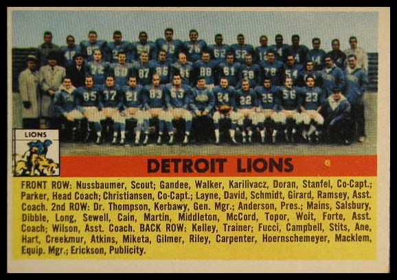92 Detroit Lions Team